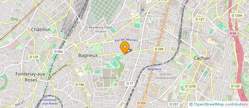 localisation de l'entreprise EMC5 à BAGNEUX