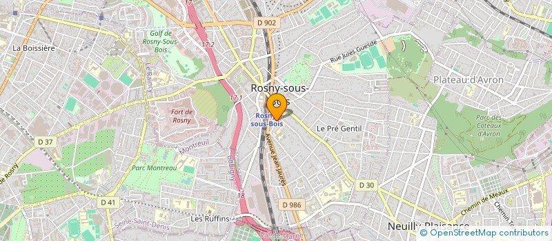 localisation de l'entreprise EMCM à ROSNY-SOUS-BOIS