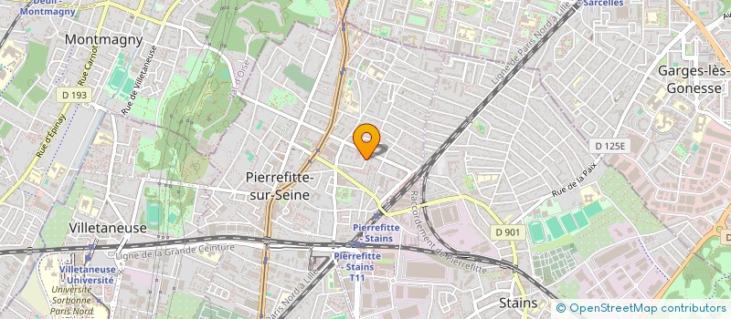 localisation de l'entreprise EMCM BTP à PIERREFITTE-SUR-SEINE