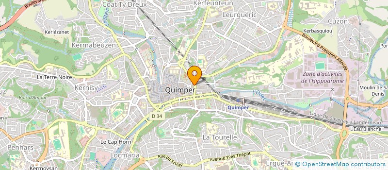 localisation de l'entreprise EMDG à QUIMPER