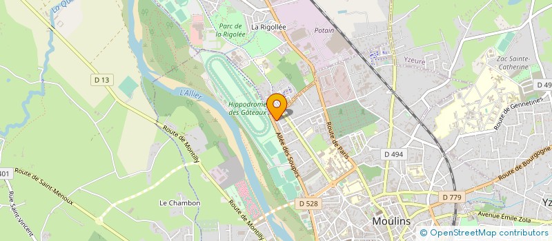 localisation de l'entreprise EMELIA à MOULINS