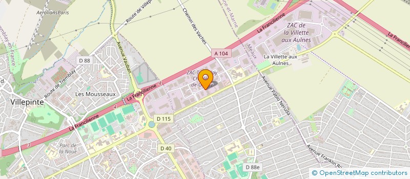 localisation de l'entreprise EMELIA à TREMBLAY-EN-FRANCE