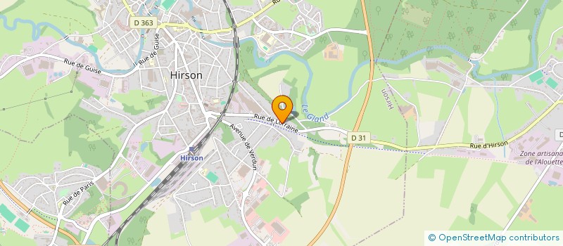 localisation de l'entreprise EMELINE BOULOT-LEFEBVRE  HIRSON