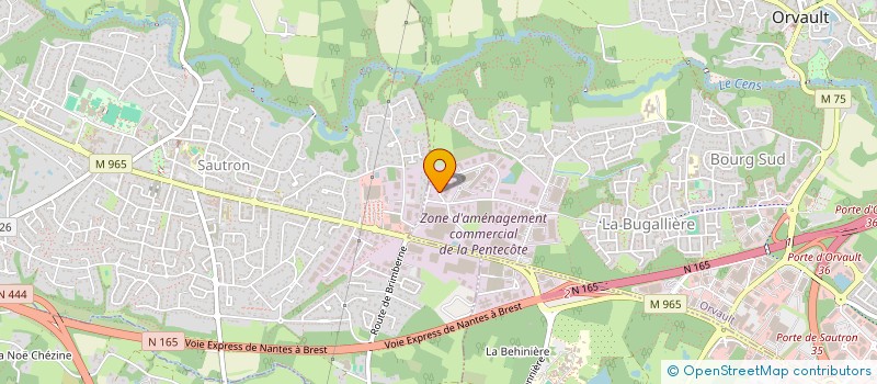 localisation de l'entreprise EMELYX à ORVAULT