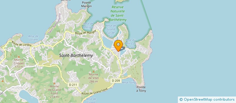 localisation de l'entreprise EMERAUDE à SAINT BARTHELEMY