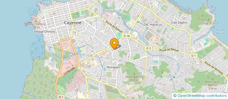 localisation de l'entreprise EMERAUDE  CAYENNE