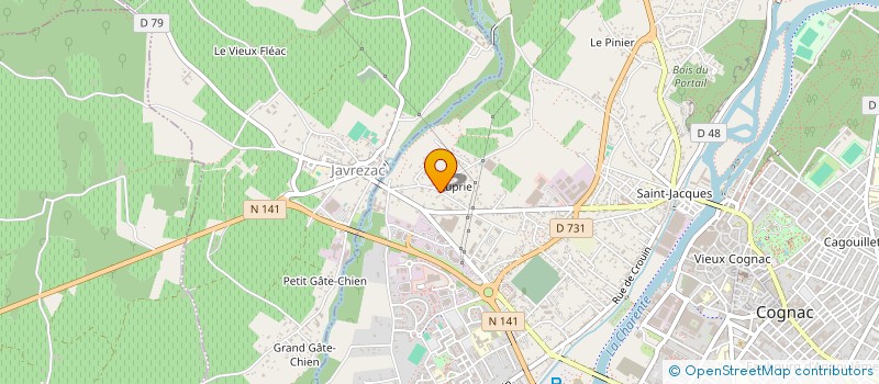 localisation de l'entreprise EMERAUDE à COGNAC
