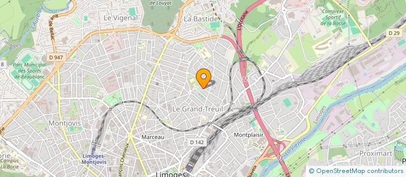 localisation de l'entreprise EMERAUDE à LIMOGES