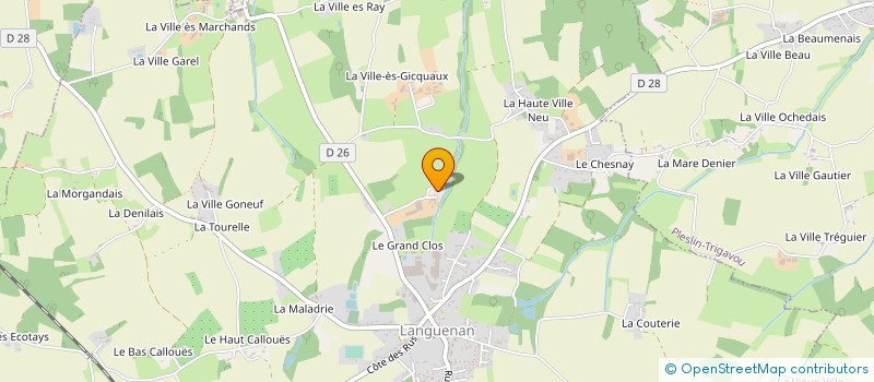 localisation de l'entreprise EMERAUDE CONFORT BOIS  CORSEUL