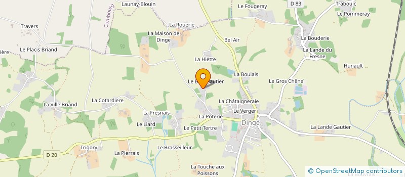 localisation de l'entreprise EMERAUDE CREATION  DINGE