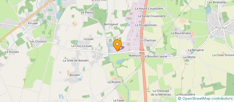 localisation de l'entreprise EMERAUDE PISCINE à PUCEUL