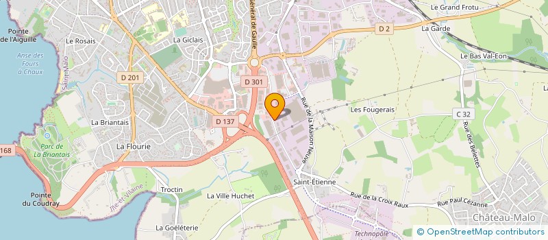 localisation de l'entreprise EMERAUDE SPORT  SAINT-MALO