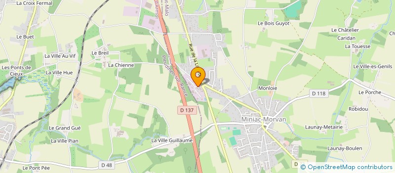 localisation de l'entreprise EMERAUDE TEAM MINIAC  MINIAC-MORVAN