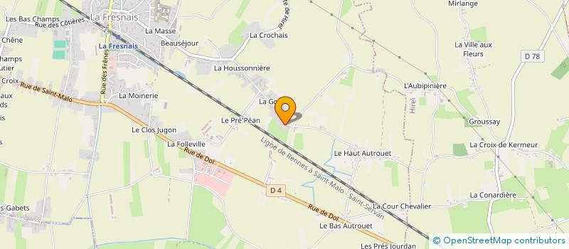 localisation de l'entreprise EMERAUDE TERRAINS  LA FRESNAIS