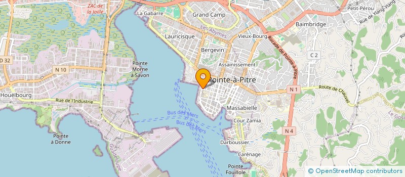 localisation de l'entreprise EMERAUDE YACHTING à POINTE-A-PITRE