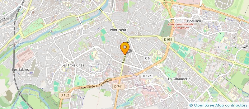 localisation de l'entreprise EMEREL DECO INTL  POITIERS