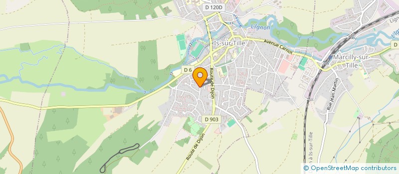 localisation de l'entreprise EMERGENCE D ATHLETES DANS LE PAYS SEINE ET TILLE  IS-SUR-TILLE