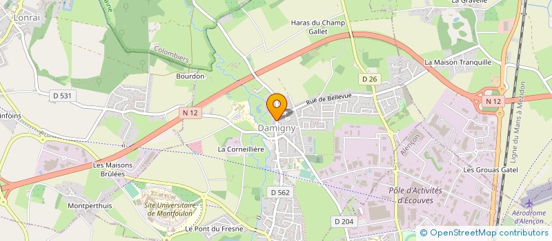 localisation de l'entreprise EMERGENCE OUEST à DAMIGNY