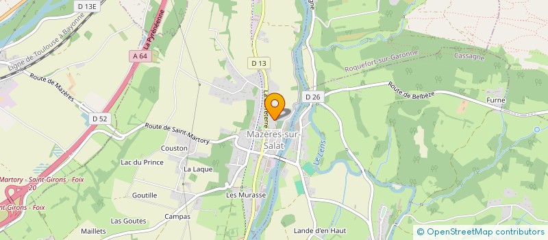 localisation de l'entreprise EMERGENCE SAVOIR-ETRE ET SAVOIR-FAIRE  MAZERES-SUR-SALAT