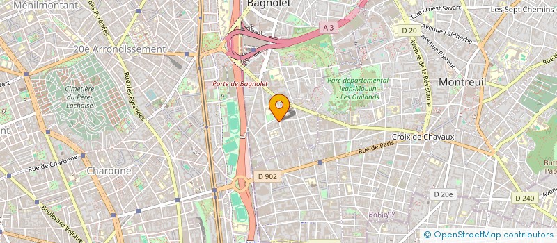 localisation de l'entreprise EMERGENET à BAGNOLET