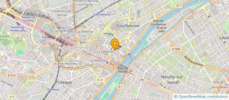 localisation de l'entreprise EMERGY à COURBEVOIE