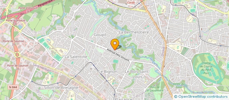 localisation de l'entreprise EMERIA à ORVAULT