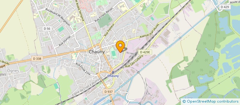localisation de l'entreprise EMERIC à CHAUNY
