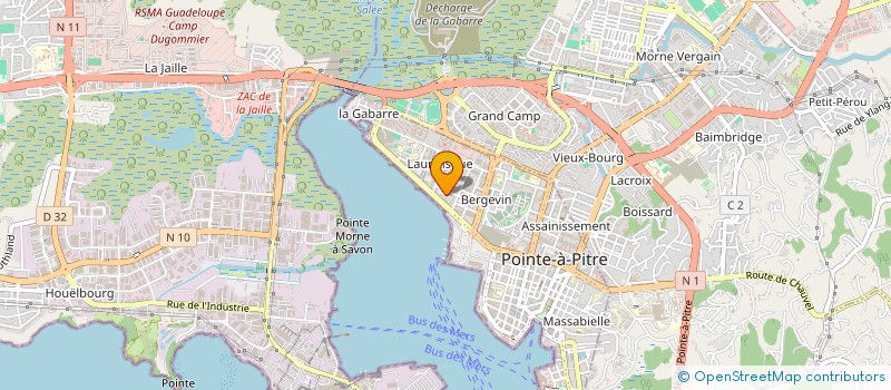 localisation de l'entreprise EMEROD COMMUNICATION à POINTE-A-PITRE