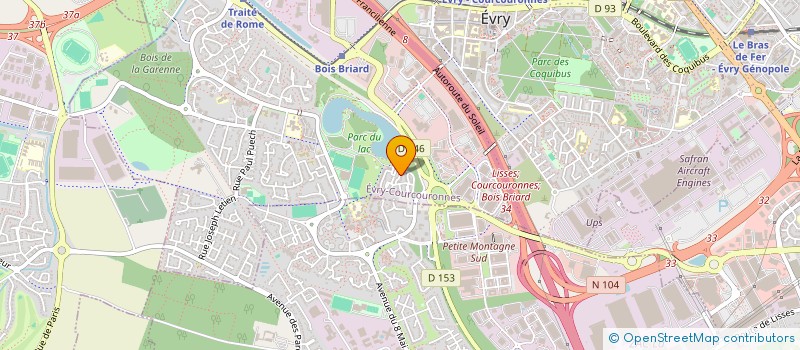 localisation de l'entreprise EMERVEILLEE à EVRY-COURCOURONNES