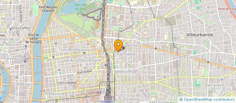 localisation de l'entreprise EMERY - BUI  VILLEURBANNE