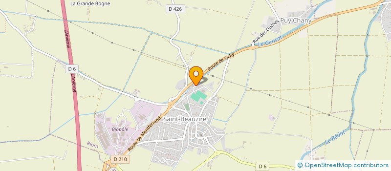 localisation de l'entreprise EMETTEUR 63 à SAINT-BEAUZIRE