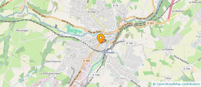 localisation de l'entreprise EMF AUDITS  L'ARBRESLE