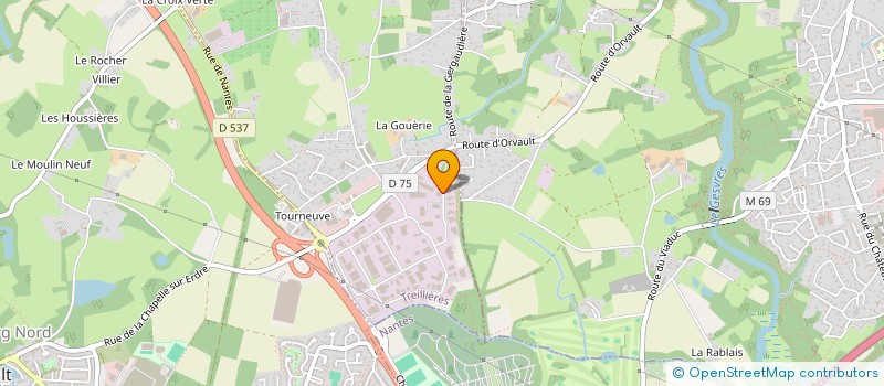 localisation de l'entreprise EMF SERVICE à TREILLIERES