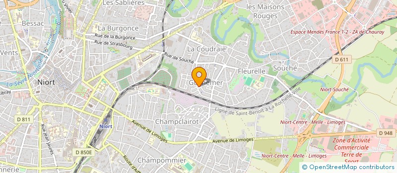 localisation de l'entreprise EMG à NIORT