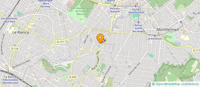 localisation de l'entreprise EMG à GAGNY