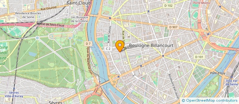 localisation de l'entreprise EMG à BOULOGNE-BILLANCOURT