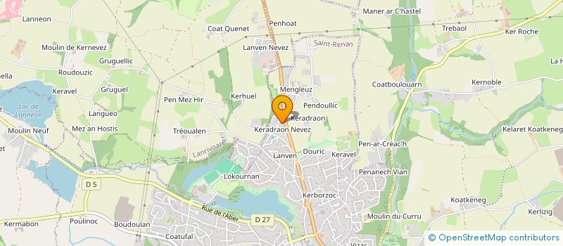 localisation de l'entreprise EMG  MILIZAC-GUIPRONVEL