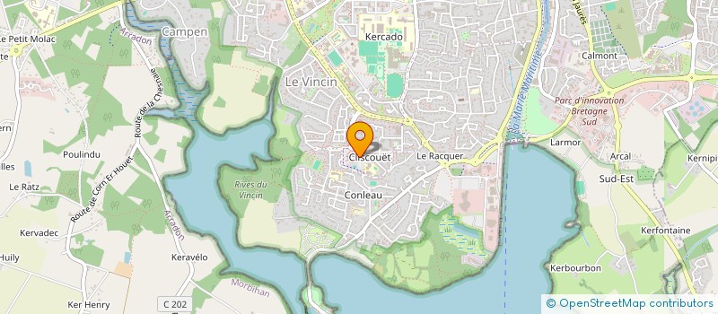 localisation de l'entreprise EMG COULEURS à VANNES