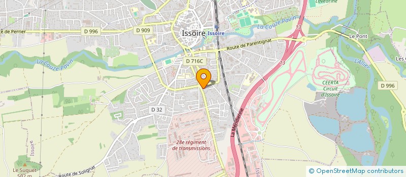 localisation de l'entreprise EMGA à ISSOIRE