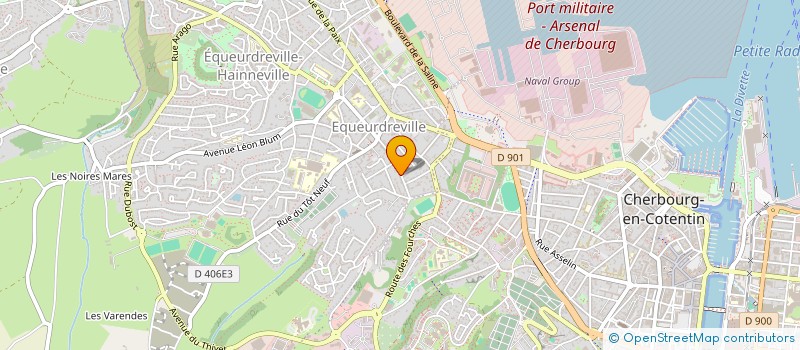 localisation de l'entreprise EMHAVI à CHERBOURG-EN-COTENTIN