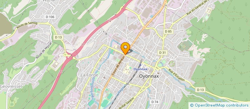 localisation de l'entreprise EMIDA à OYONNAX