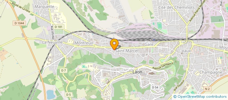 localisation de l'entreprise EMIDEL à LAON