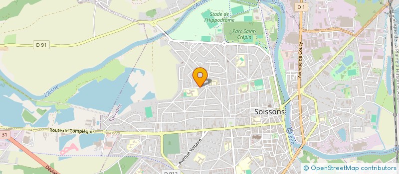 localisation de l'entreprise EMIDOM INVEST à SOISSONS