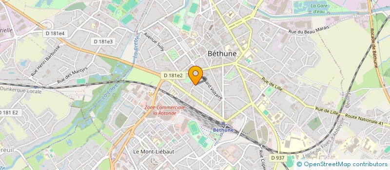 localisation de l'entreprise EMIE à BETHUNE