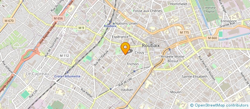 localisation de l'entreprise EMILE ET JULES à ROUBAIX