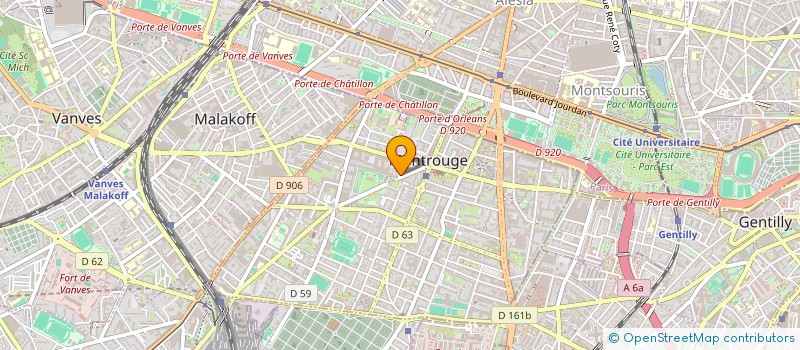 localisation de l'entreprise EMILOU  MONTROUGE