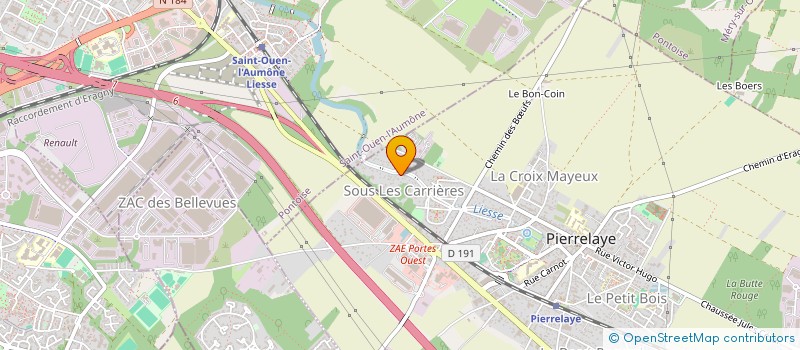 localisation de l'entreprise EMIMMO  PIERRELAYE