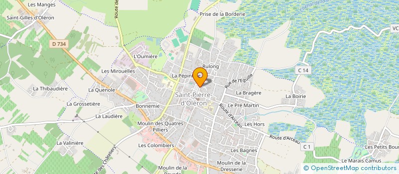 localisation de l'entreprise EMJLK PRESSING à SAINT-PIERRE-D'OLERON