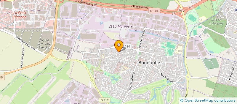 localisation de l'entreprise EML CREATIFS à BONDOUFLE