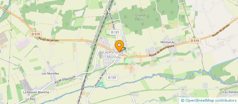 localisation de l'entreprise EML PEINTURE  LAPEYROUSE-MORNAY